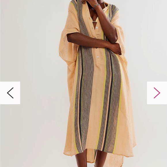 Free People Other - NWOT FREE PEOPLE Tiny Flaw Vacation Mode kaftan $98 retail NEW Natural